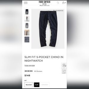 Todd Snyder Slim 5 pocket chino